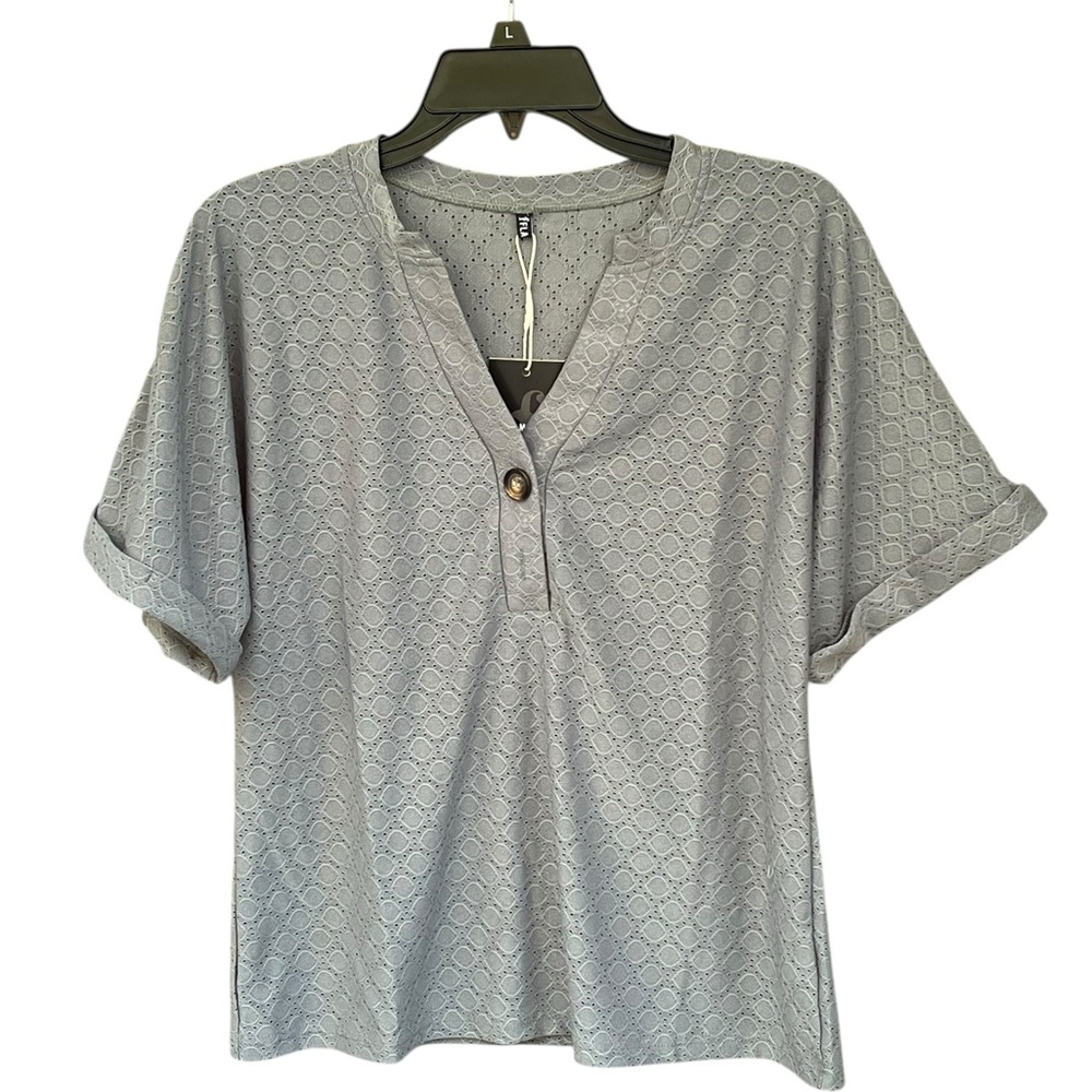 🌸 FLAMINGO Eyelet Lace Blouse - Size S - NWT 🌸